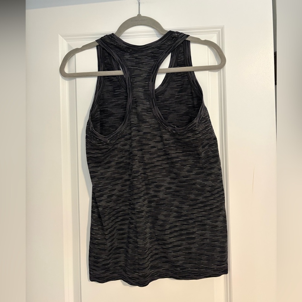Athleta Momentum Spacedye Racerback Tank Top Women’s Medium Black Gray - Picture 2 of 4